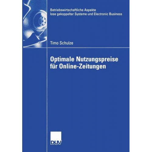 Timo Schulze - Optimale Nutzungspreise für Online-Zeitungen