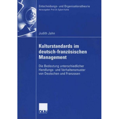 Judith Jahn - Kulturstandards im deutsch-französischen Management