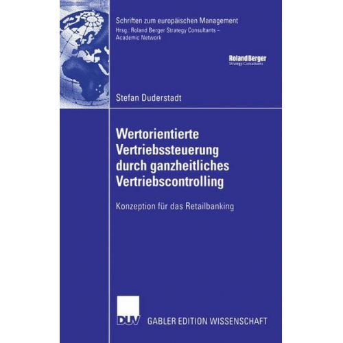 Stefan Duderstadt - Wertorientierte Vertriebssteuerung durch ganzheitliches Vertriebscontrolling