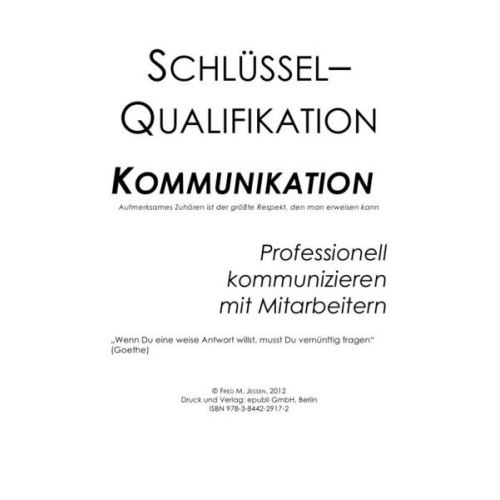 Fred Jessen - Schlüsselqualifikation Kommunikation ...