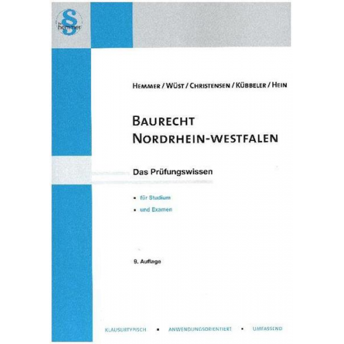 Karl-Edmund Hemmer & Achim Wüst & Ralph Christensen & Kübbeler & Michael Hein - Baurecht Nordrhein-Westfalen