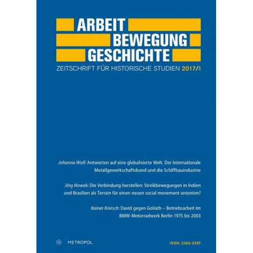 Jürgen Schmidt & Holger Czitrich-Stahl - Arbeit – Bewegung – Geschichte