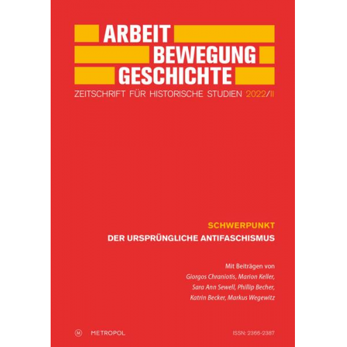 Arbeit – Bewegung – Geschichte. Zeitschrift für historische Studien 2022/II