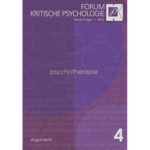 Forum Kritische Psychologie / Psychotherapie