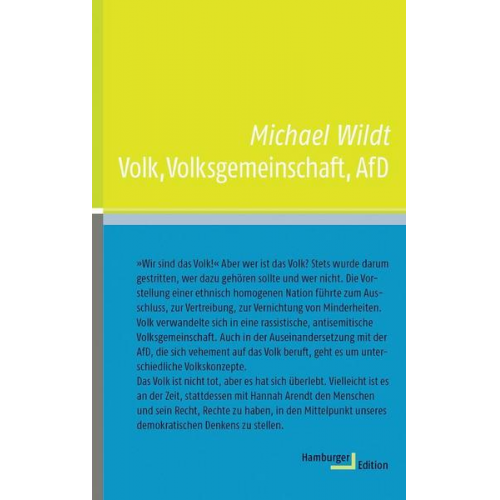 Michael Wildt - Volk, Volksgemeinschaft, AfD