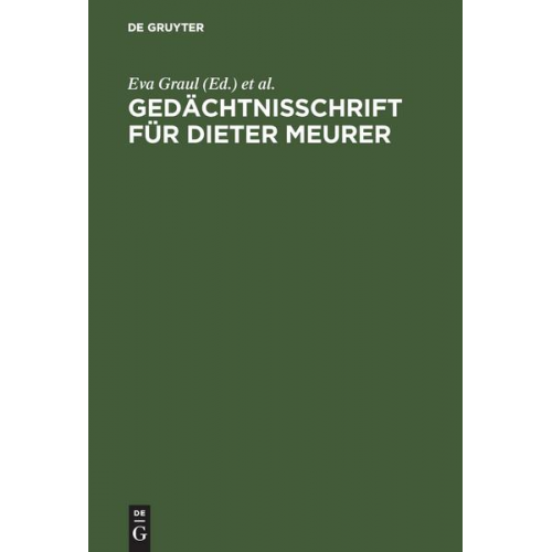 Gedächtnisschrift für Dieter Meurer