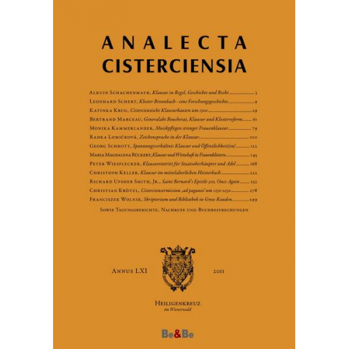 Alkuin V. Schachenmayr - Analecta Cisterciensia 61 (2011)