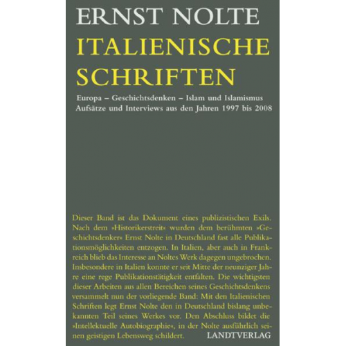 Ernst Nolte - Italienische Schriften