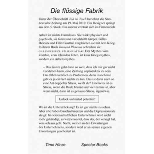 Timo Hinze - Die flüssige Fabrik