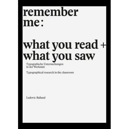 Remember me: what you read + what you saw