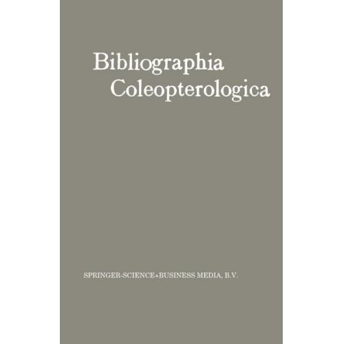 W. Junk - Bibliographia Coleopterologica