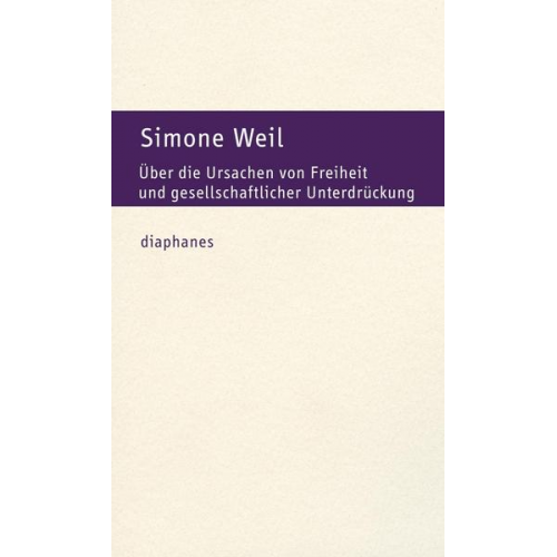 Simone Weil - Über die Ursachen von Freiheit und gesellschaftlicher Unterdrückung