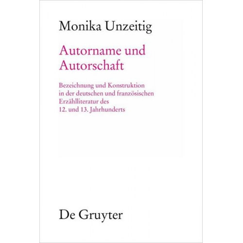 Monika Unzeitig - Autorname und Autorschaft