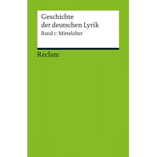 Franz-Josef Holznagel - Geschichte der deutschen Lyrik