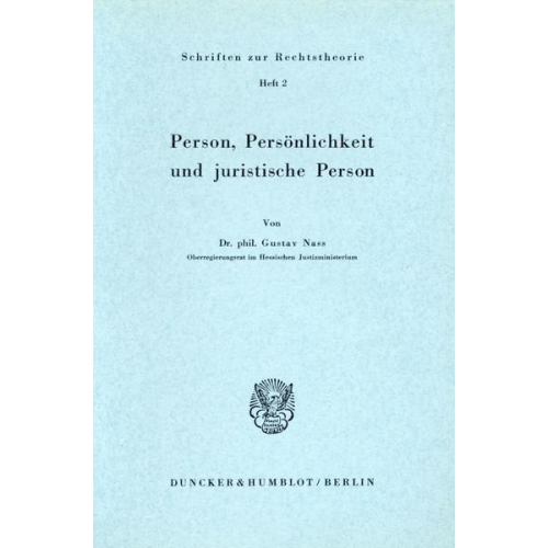 Gustav Wass - Wass, G: Person Persoenlichkeit