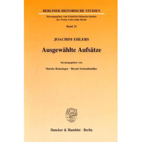 Joachim Ehlers - Ausgewählte Aufsätze.