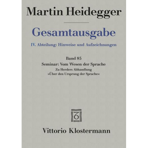 Martin Heidegger - Vom Wesen der Sprache.