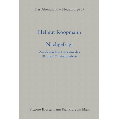 Helmut Koopmann - Nachgefragt