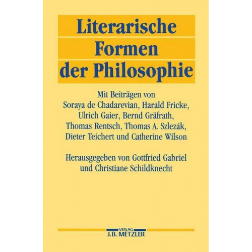 Literarische Formen der Philosophie