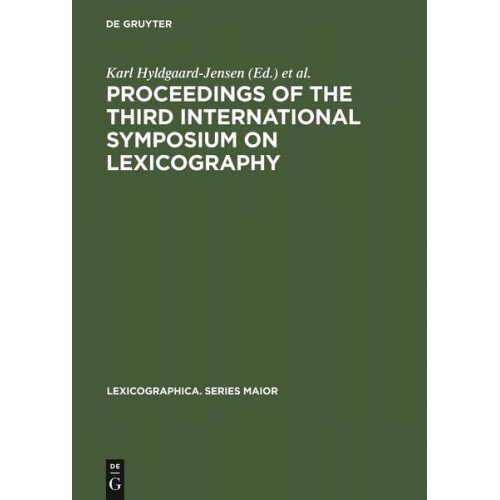 Proceedings of the Third International Symposium on Lexicography