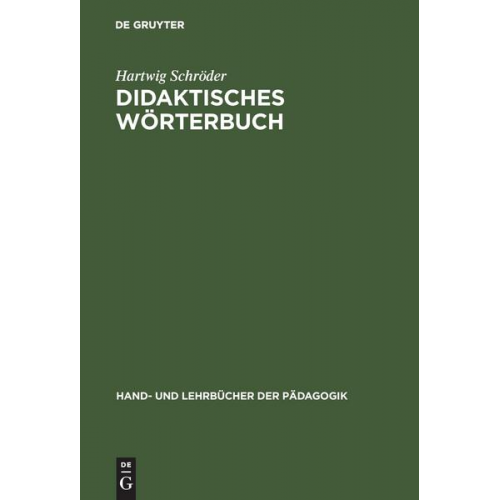 Hartwig Schröder - Didaktisches Wörterbuch