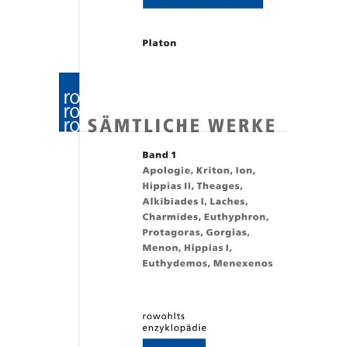 Platon - Sämtliche Werke 1