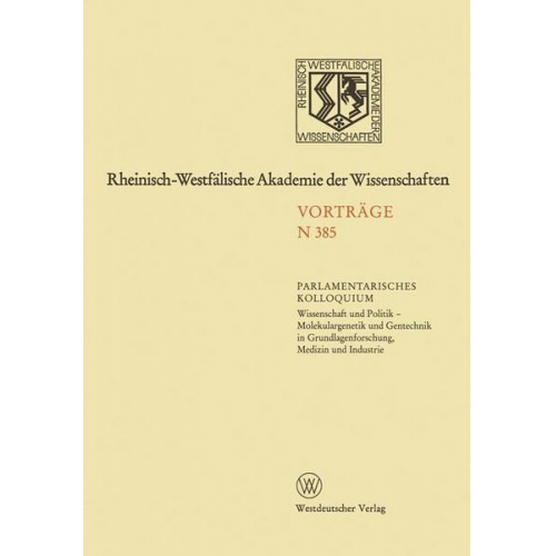 Rheinisch-Westfälischen Akademie der Wissenschaften - Natur-, Ingenieur- und Wirtschaftswissenschaften