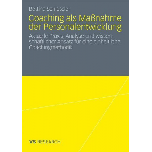 Bettina Schiessler - Coaching als Maßnahme der Personalentwicklung