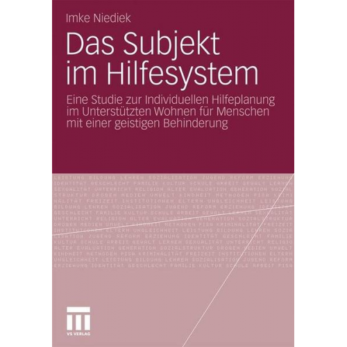 Imke Niediek - Das Subjekt im Hilfesystem