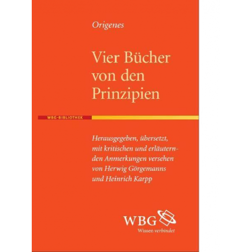 Origenes - Vier Bücher von den Prinzipien