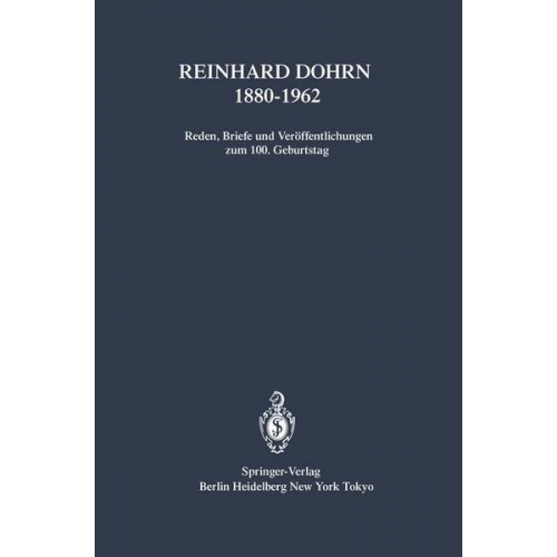 Reinhard Dohrn 1880–1962