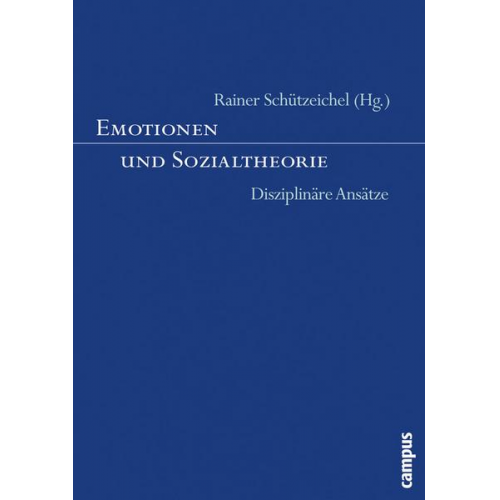 Rainer Schützeichel - Emotionen und Sozialtheorie