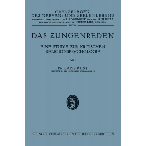 Hans Rust - Das Zungenreden