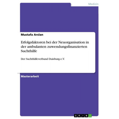 Mustafa Arslan - Erfolgsfaktoren bei der Neuorganisation in der ambulanten zuwendungsfinanzierten Suchthilfe