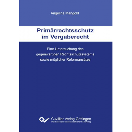 Angelina Mangold - Primärrechtsschutz im Vergaberecht