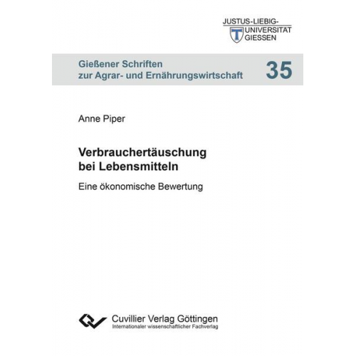 Anne Pieper - Verbrauchertäuschung bei Lebensmitteln