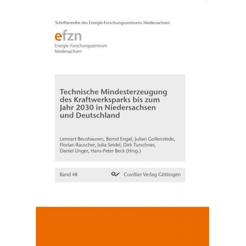 Hans-Peter Beck - Technische Mindesterzeugung des Kraftwerksparks bis zum Jahr 2030 in Niedersachsen und Deutschland