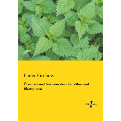 Hans Virchow - Über Bau und Nervatur der Blattzähne und Blattspitzen