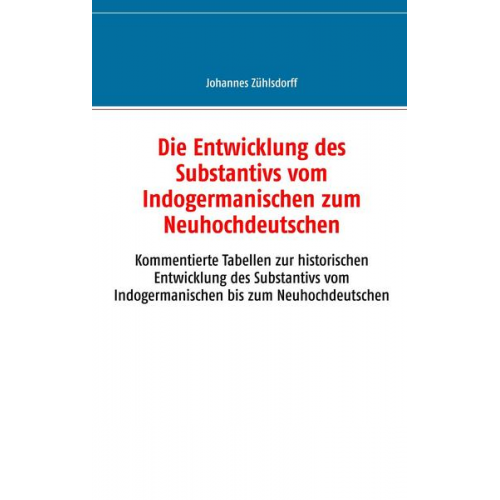 Johannes Zühlsdorff - Die Entwicklung des Substantivs vom Indogermanischen zum Neuhochdeutschen