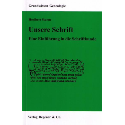 Heribert Sturm - Unsere Schrift