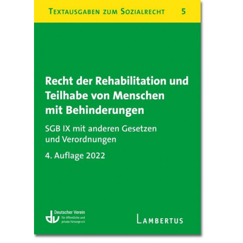 Recht der Rehabilitation und Teilhabe behinderter Menschen