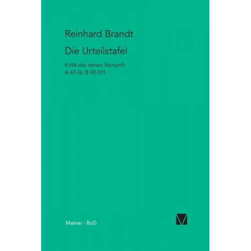 Reinhard Brandt - Die Urteilstafel
