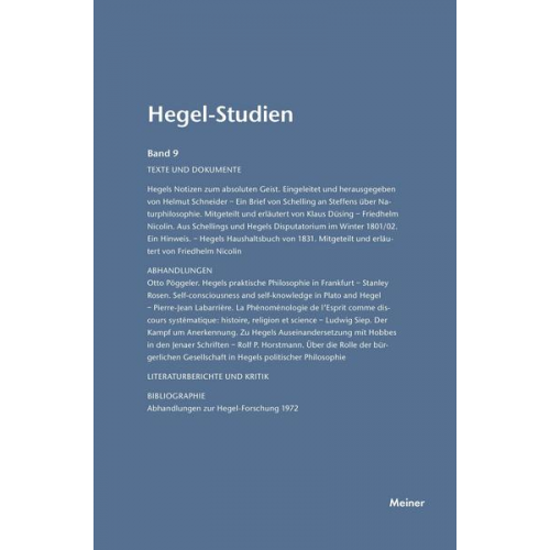 Hegel-Studien Band 9