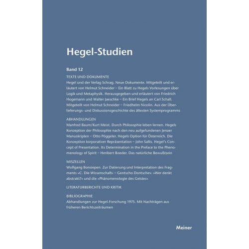 Hegel-Studien Band 12