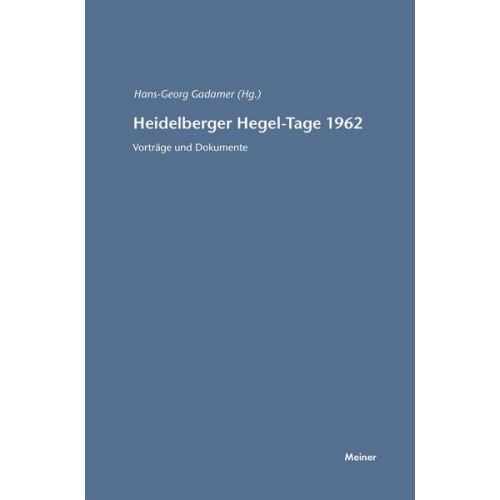 Heidelberger Hegel-Tage 1962