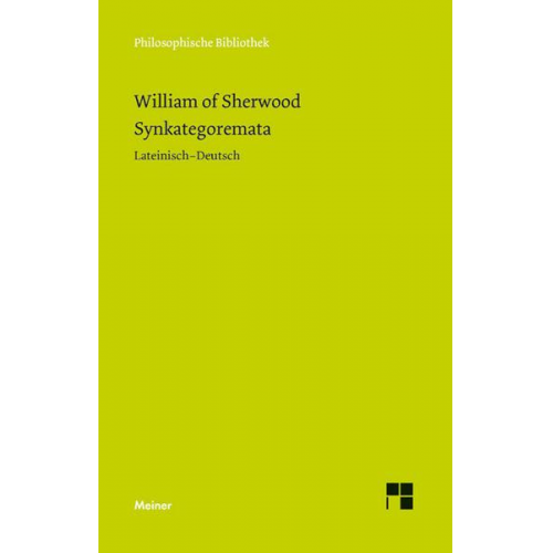 William of Sherwood - Syncategoremata