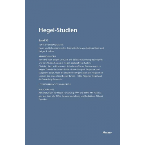 Hegel-Studien Band 35