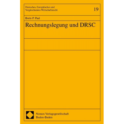 Boris P. Paal - Rechnungslegung und DRSC