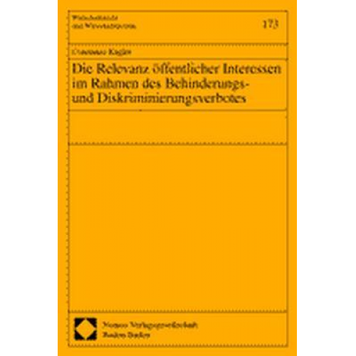 Constanze Kugler - Die Relevanz öffentlicher Interessen im Rahmen des Behinderungs- und Diskriminierungsverbotes