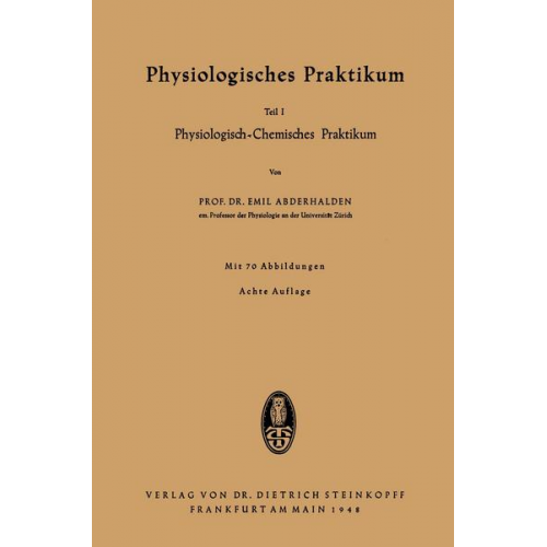 Emil Abderhalden - Physiologisches Praktikum